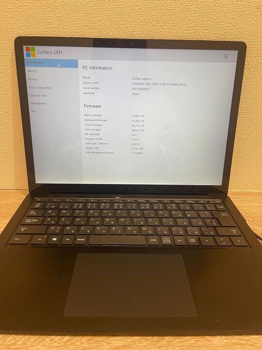 Microsoft Surface Laptop 3 Core i5-1035G7 / 16GB / SSD 256GB / 13.5インチ / タッチ・カメラ付