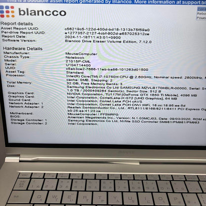マウスコンピューター 21015P-CML 動作確認済 ノートパソコン｜ビジネス用・高性能・GTX搭載モデル