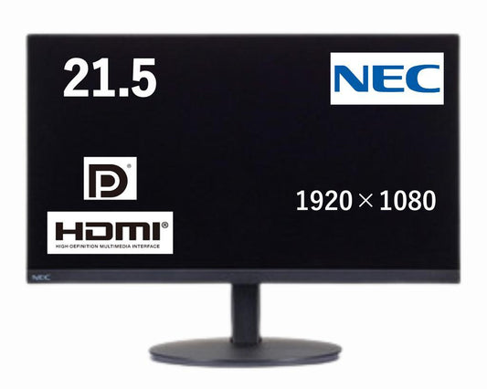 NEC LCD-AS224F-BK 21.5型ワイド液晶ディスプレイ 3辺狭額縁 VAパネル ブラック　新品未開封