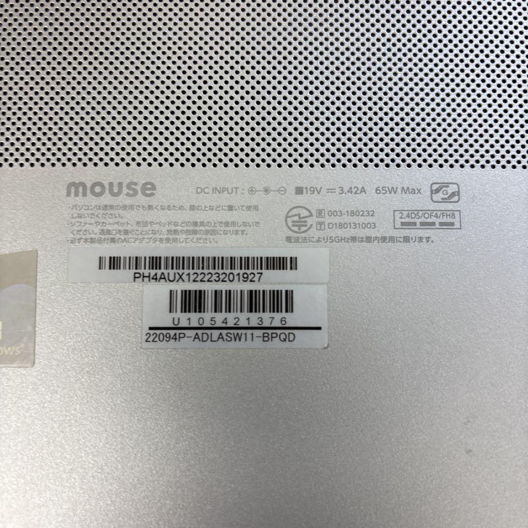 マウス NTPC Core i7-1260P / 16GB / SSD 512GB / 13.3インチ / カメラ付 / BIOS確認済
