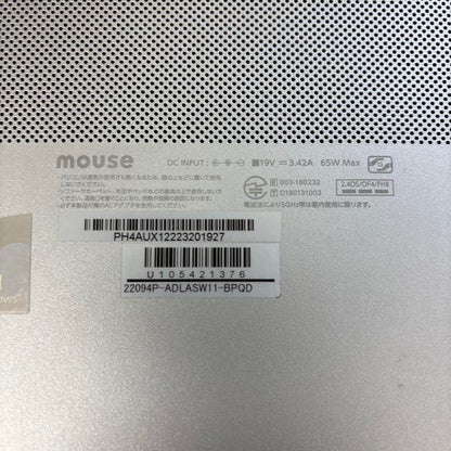 マウス NTPC Core i7-1260P / 16GB / SSD 512GB / 13.3インチ / カメラ付 / BIOS確認済