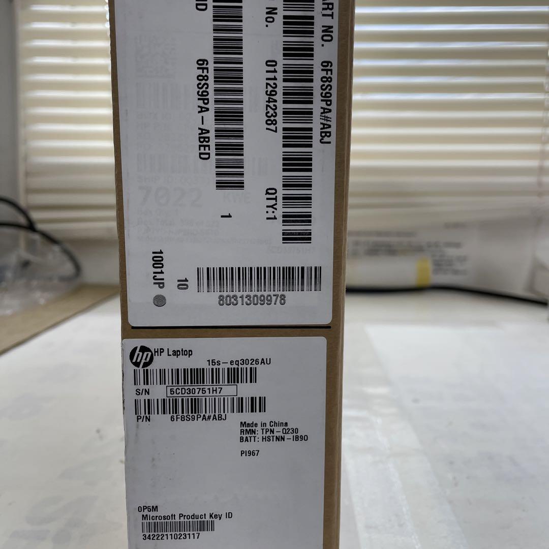 HP 15S-EQ3026AU(Win11H) 中古 Ryzen 5 5625U/ 16GB/ SSD 512GB / 15.6インチ